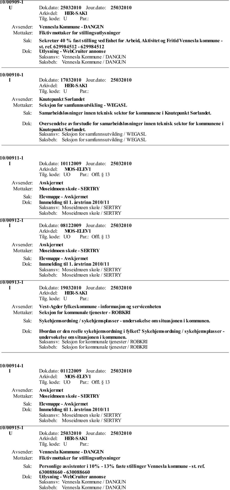 dato: Knutepunkt Sørlandet Seksjon for samfunnsutvikling - WEGASL Samarbeidsløsninger innen teknisk sektor for kommunene i Knutepunkt Sørlandet.