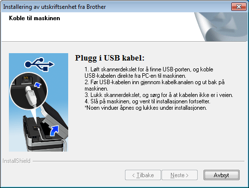 USB Winows For rukere v Winows USB-grensesnitt (Winows XP Home / XP Professionl / Winows Vist / Winows 7 / Winows 8) 19 Før u instllerer Klikk på Instllere MFL-Pro Suite, og klikk på J hvis u gotr