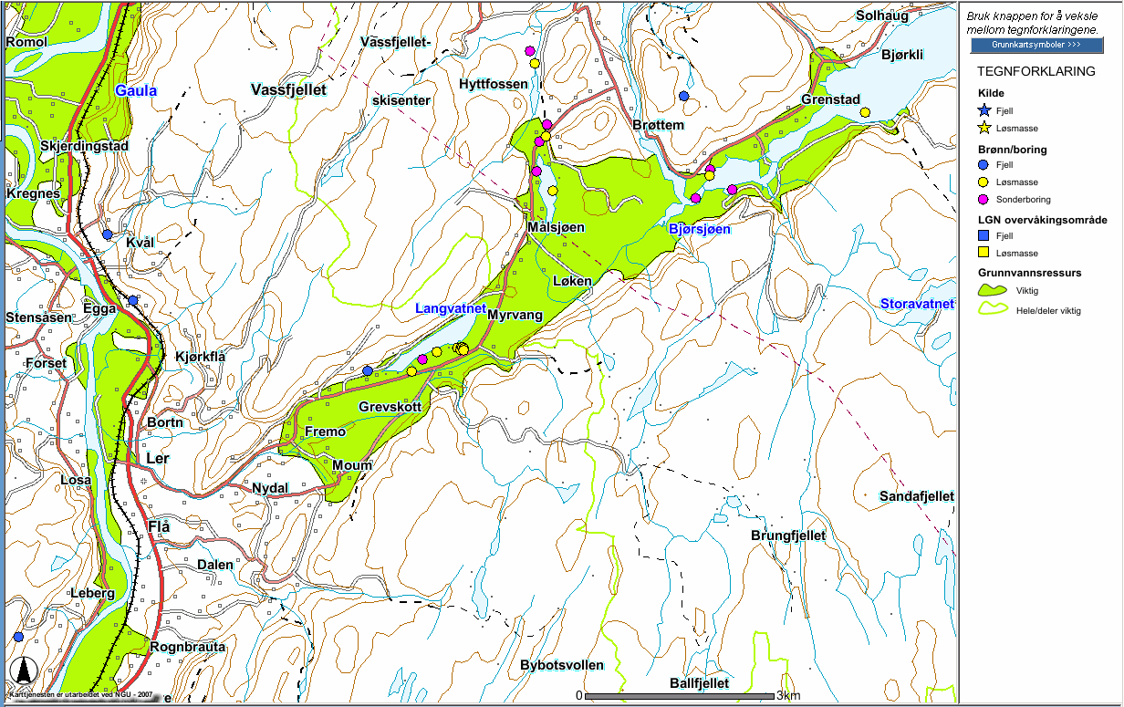 Denne basisinndelingen, som er foretatt av et utvalg norske hydrogeologer, danner et grovmasket grunnlag (nøyaktighet 1:250.000) for videre inndeling i målestokk 1:50.000. Figur 3.