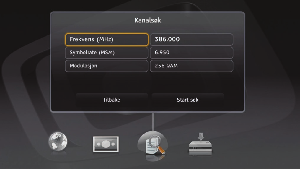 Skjermformat Hvis dekoderen er koblet til tv-en med SCART-kabel, kan du velge riktig skjermformat på dette skjermbildet.