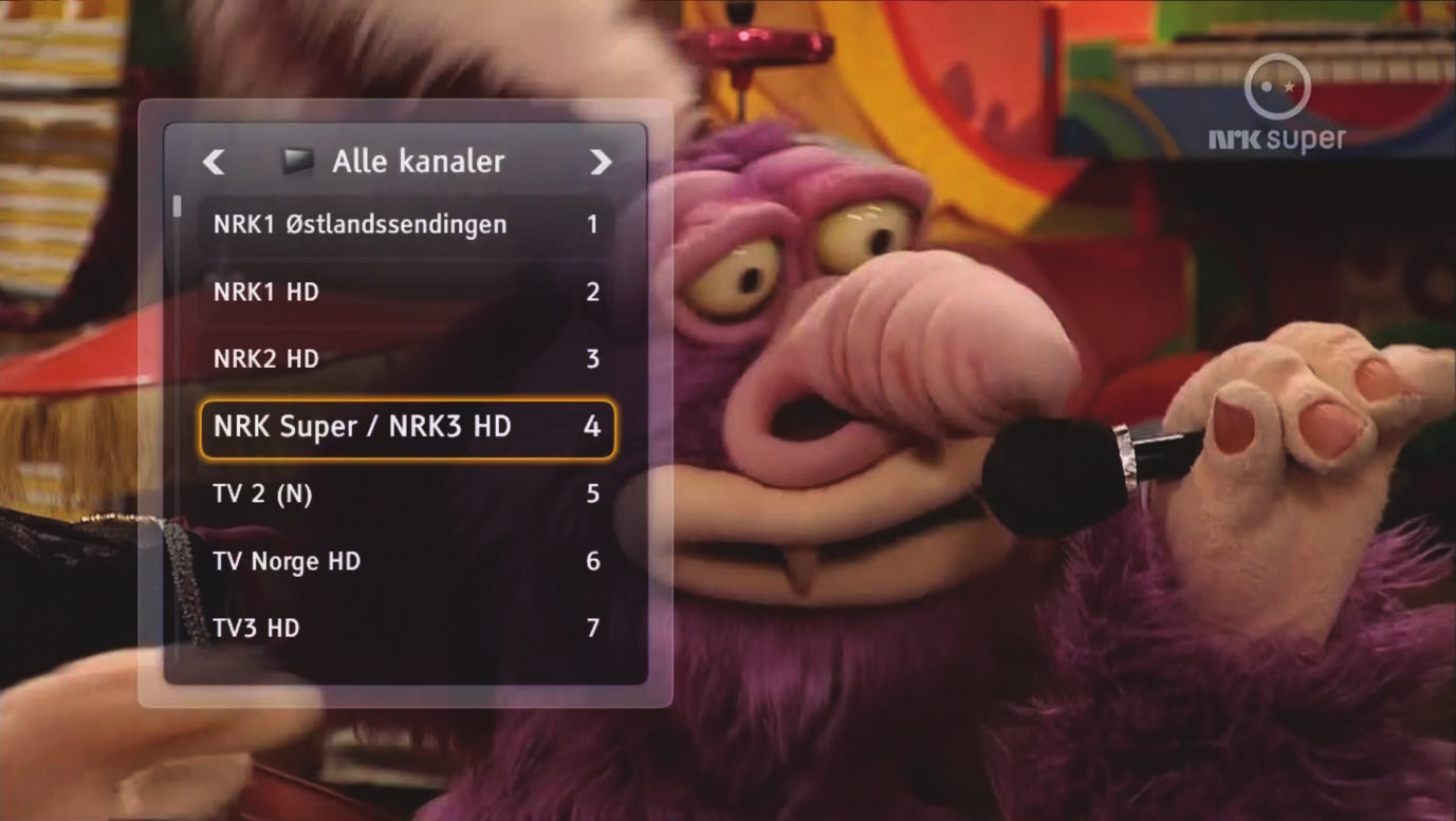 Favorittlister Med favorittlister kan du lage egne lister med dine favorittkanaler. Lag f.eks. en liste for sport og en til barna. 1. Trykk på, velg Innstillinger og Favorittlister og trykk på OK. 2.