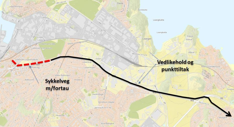 Innherredsruta Tiltaksbeskrivelse Planen for Innherredsveien er ennå ikke på plass.