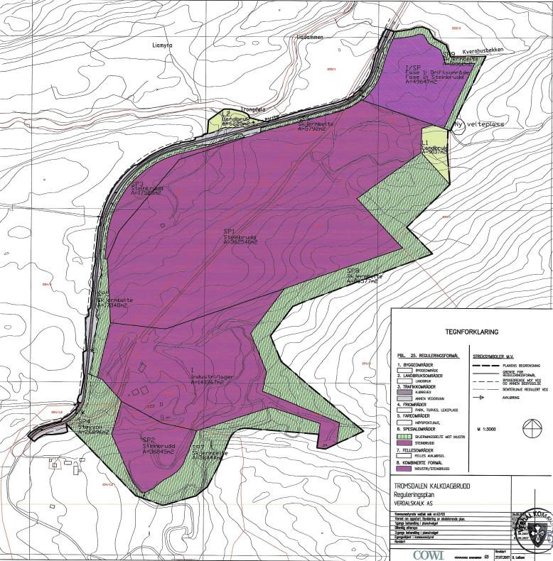 Konsekvensutredning for Tromsdalen kalksteindagbrudd Dagens situasjon Revisjon: 1 vanlig papir består av mineraler, deriblant kalk.