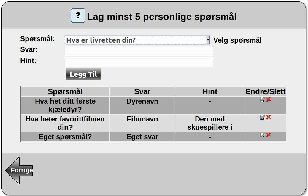 brå lyder når brukeren forsøkte å merke dem. Under innlogging blir brukeren presentert 10 forskjellige lyder der en er tilfeldig valgt fra brukerens lyder.