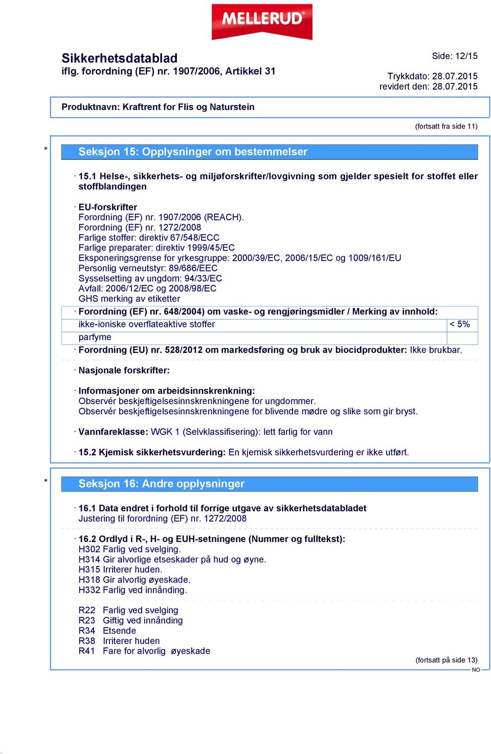 1907/2006 (REACH). Forordning (EF) nr.