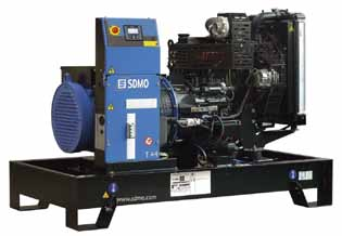 6 strømaggregater 9kVA til 44kVA Mitsubishi motor PACIFIC T12K T44C3 3-fase åpen Aggregat (1) 50 Hz - 400-230 V generelle spesifikasjoner rpm kva Cos ɸ 0.