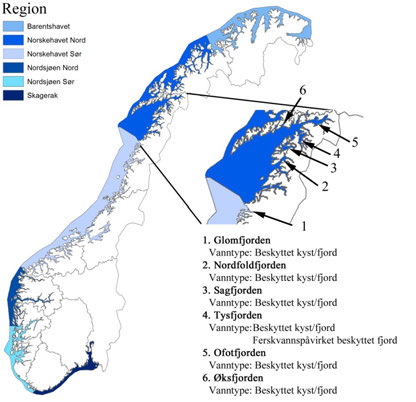 1. Innledning Målsetningen med undersøkelsene er å overvåke 6 ulike fjordområder i Nordland, hvor akvakulturnæringen har sin produksjon, med sikte på å beskrive miljøtilstanden i de ulike områdene.