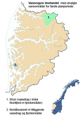 vassregionen. Eit avgrensa område i Bergen kommune (Nordåsvatnet vassområde) var med i pilotfasen med 9 forvaltingsplanar frå 2009 for utvalte vassområde.
