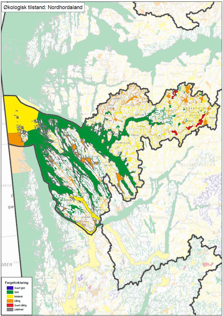 Kjemisk tilstand vassområde Nordhordland