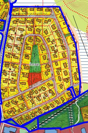 Vedlegg til sak 2015/1651 Utvikling av del av eiendommen Åsly byggefelt gbnr 122/65 Gbnr 122/65 - Eiendommens beliggenhet Utsnitt av reguleringsplan Årnseth-