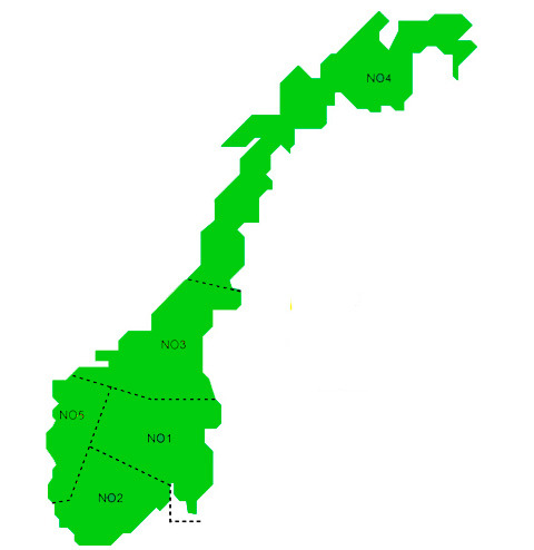 Norske kraftmagasiners fyllingsgrad Dagens Elspot inndeling: NVE hydrologisk områdeinndeling: Hele Norge: 71% fyllingsgrad uke 4 (median 199-27 på