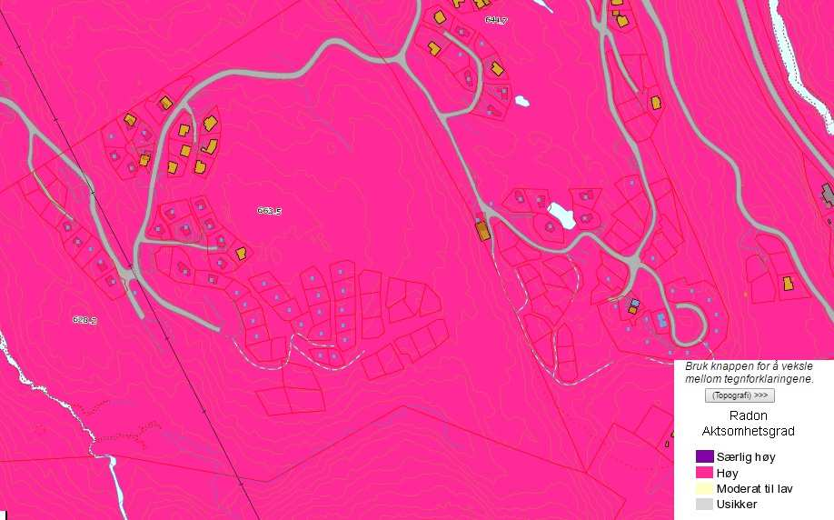 2.3 Kort skildring av planområdet Grunnforhold Arealis viser at grunnen i planområdet i hovudsak består av Granittisk øyegneis.