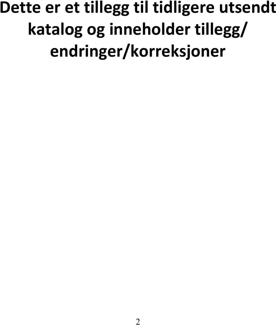 katalog og inneholder