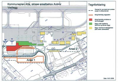 Generelt: Styrke områdets funksjon som industri-, kommunikasjons- og logistikknutepunkt i Alta (luft/sjø/veg).