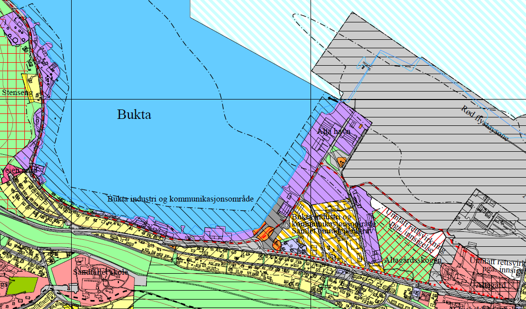 Vurdering/beskrivelse: Den senere tid, under arbeidet med KP Arealdel, fikk Alta kommune flere forespørsler om ulike etableringer i området.