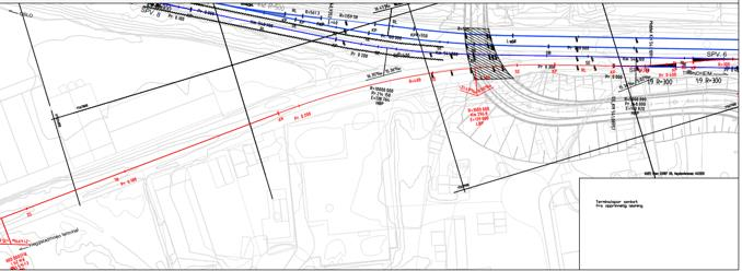 Figur 4.4 Oversikt over valgt løsning for vei og kulvert Figur 4.5 Sporgeometri over kulvert 4.