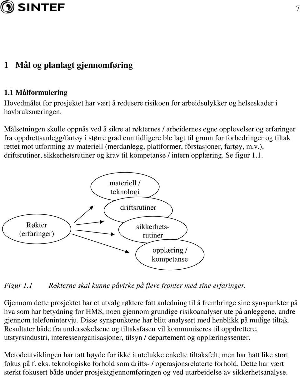 rettet mot utforming av materiell (merdanlegg, plattformer, fôrstasjoner, fartøy, m.v.), driftsrutiner, sikkerhetsrutiner og krav til kompetanse / intern opplæring. Se figur 1.