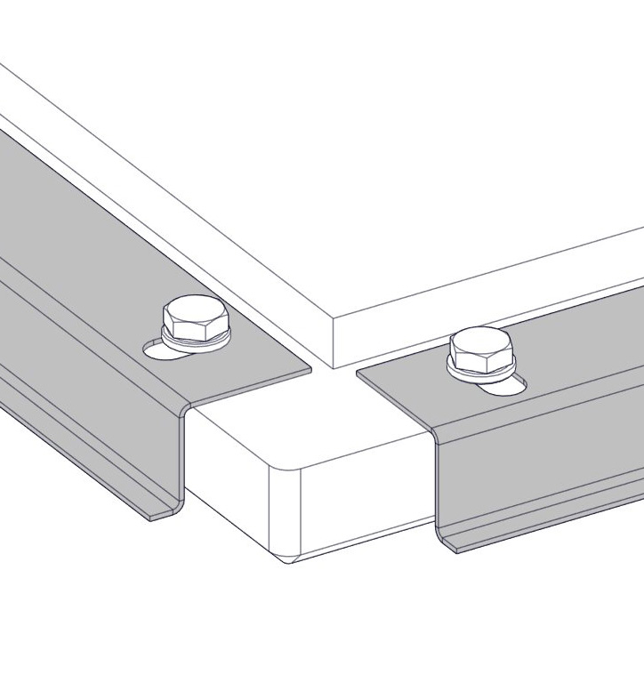 FIG 17 Montering av ristbrakettene dersom peisen monteres uten marmorhylle som i FIG 18 og 18b.