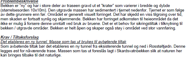 Pkt. 3.3.9 Badeplass ved Breilo, diverse forhold - Restaurert badeplass på Breilo 2009. Pkt. 3.3.12 Erosjonsproblemer med mer på grunn av ny bekk Rostøl - Rensket opp erodert masse fra ny bekk jfr.