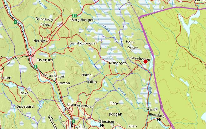 Studieområdet var i Gravberget i Våler and Åsnes kommuner Boreal barskog dominert av furu To områder: