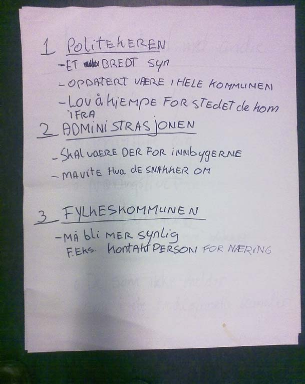 5.5.2 Besvarelse gitt på flippover En kunne samarbeidet mer med andre bygder som sikkert sliter med ganske like utfordringer.