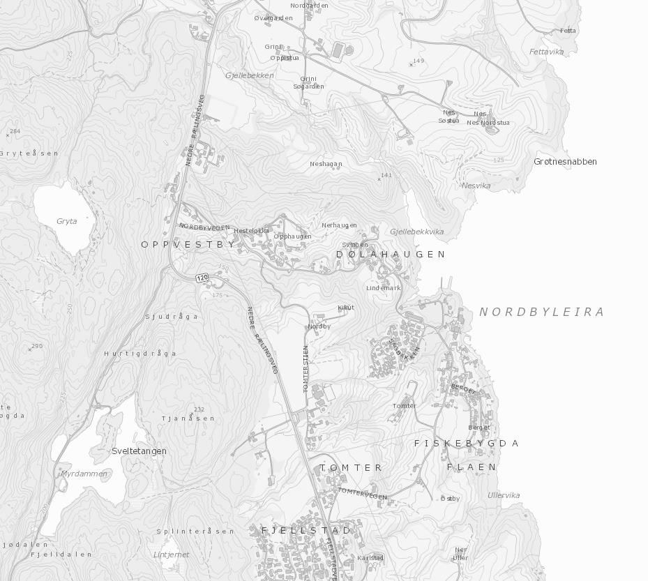 3 Topografi og grunnforhold 3.1 TOPOGRAFI GSV en starter på ca. kote +171 m i nord, daler til ca. kote +156 m rundt profil 310, stiger igjen til ca. kote +177 rundt profil 770 og slutter på ca.