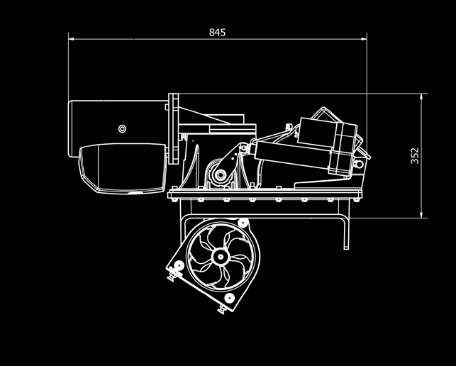 Measurements, thruster Målskisse, truster 4 SRV(P)80/185T