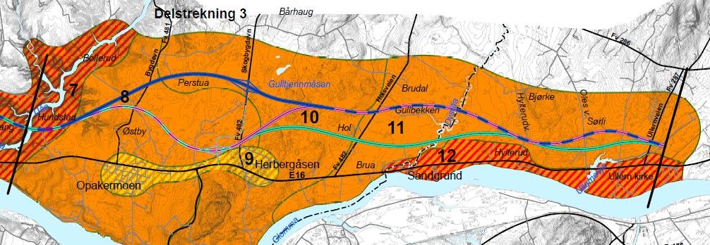 34 SILING AV ALTERNATIVER FOR STREKNINGEN NYBAKK-ULLERN vurderes som likt for begge alternativ selv om kryssingspunktet er noe forskjellig. Reiseopplevelsen vurderes som god til meget god.