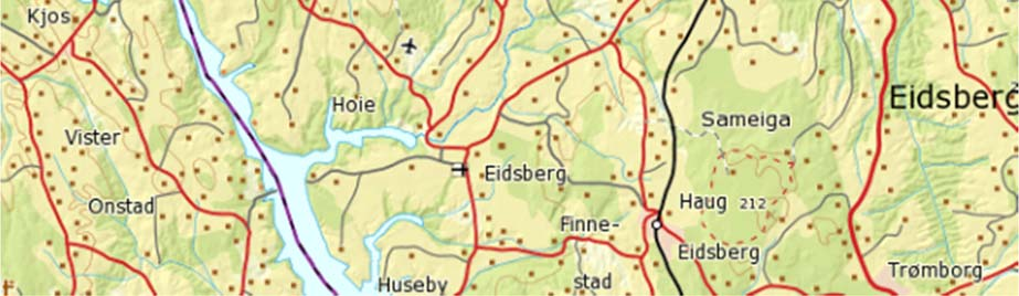 2 3.0 Beliggenhet Planområdet ligger langs Fv. 124 sør for E18 mellom Askim og Mysen, fra kommunegrensen Askim mot Eidsberg i Østfold.