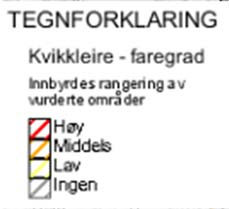 4 Figur 4: Kvikkleire-faregrad Figur 5: Kvikkleire-risiko 4.2.1 Faresone 816 Hauge og 811 Lekumåa (se fig.