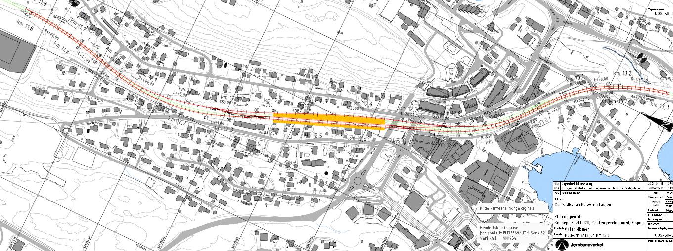 NY STASJON NORD FOR DAGENS STASJON (K3) ANLEGGSGJENNOMFØRING Konsekvens Liten Middels Stor Kommentar 1. Inngrep i Kolbotn sentrum X Stasjonen kommer nord for sentrum, men medfører riving av ca.