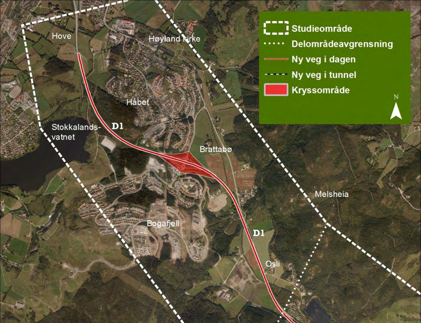 E39 Ålgd - Hove Figur 5. Alternative traseer innen delområde C Bråstein Osli Figur 6.