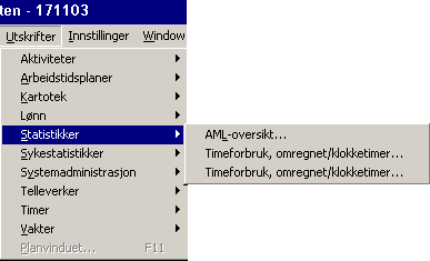 Versjon 4.5 Meny: Utskrifter/Statistikker Versjon 6.