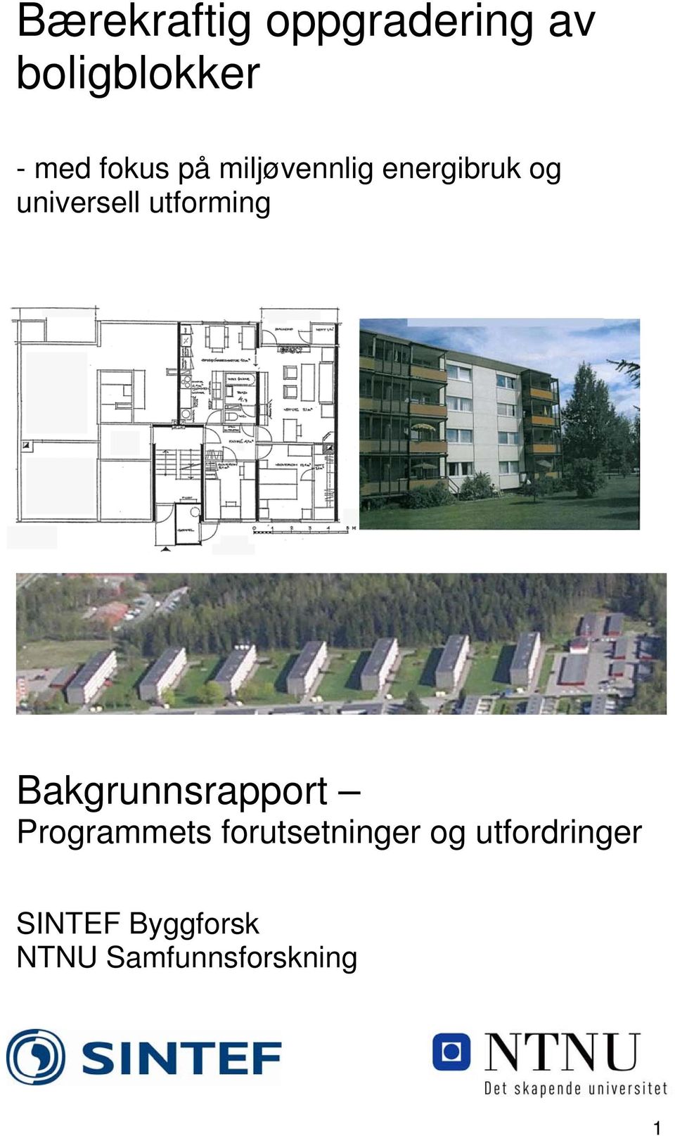 utforming Bakgrunnsrapport Programmets