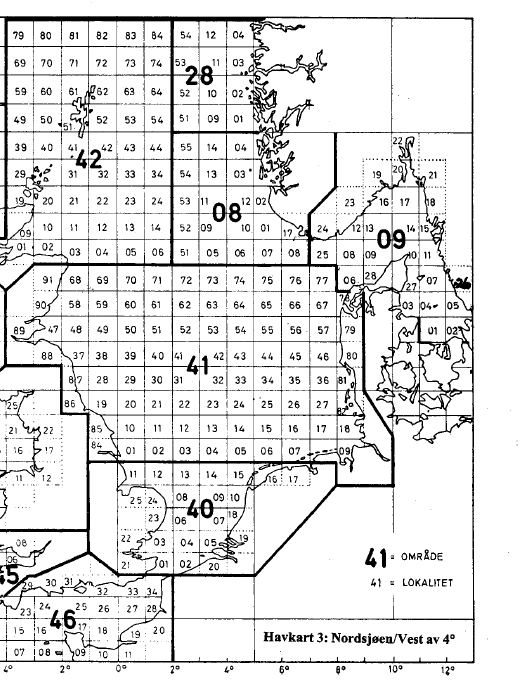 Figur 8. Hovedområder for fiskeriene som blir berørt av utslippshendelsene. Fisket i Nordsjøen utøves av norske og utenlandske fiskefartøy.