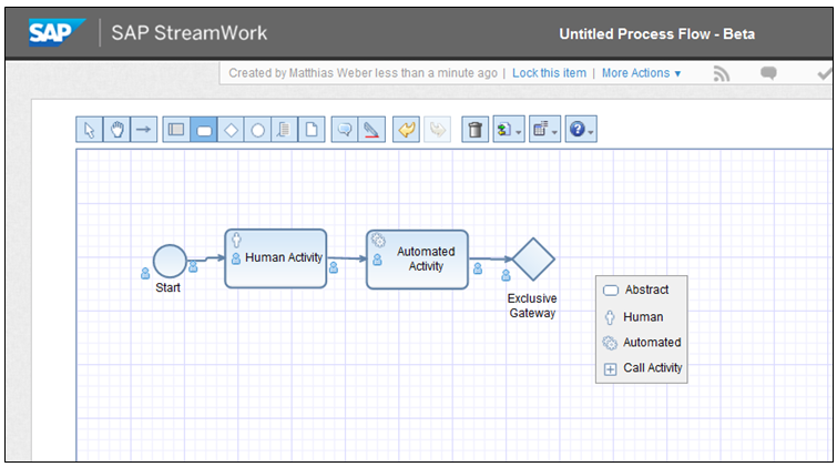 BPM Importere modeller Andre muligheter er å lage modellene i eksterne programmer som stø[er BPMN2.0 standarden.