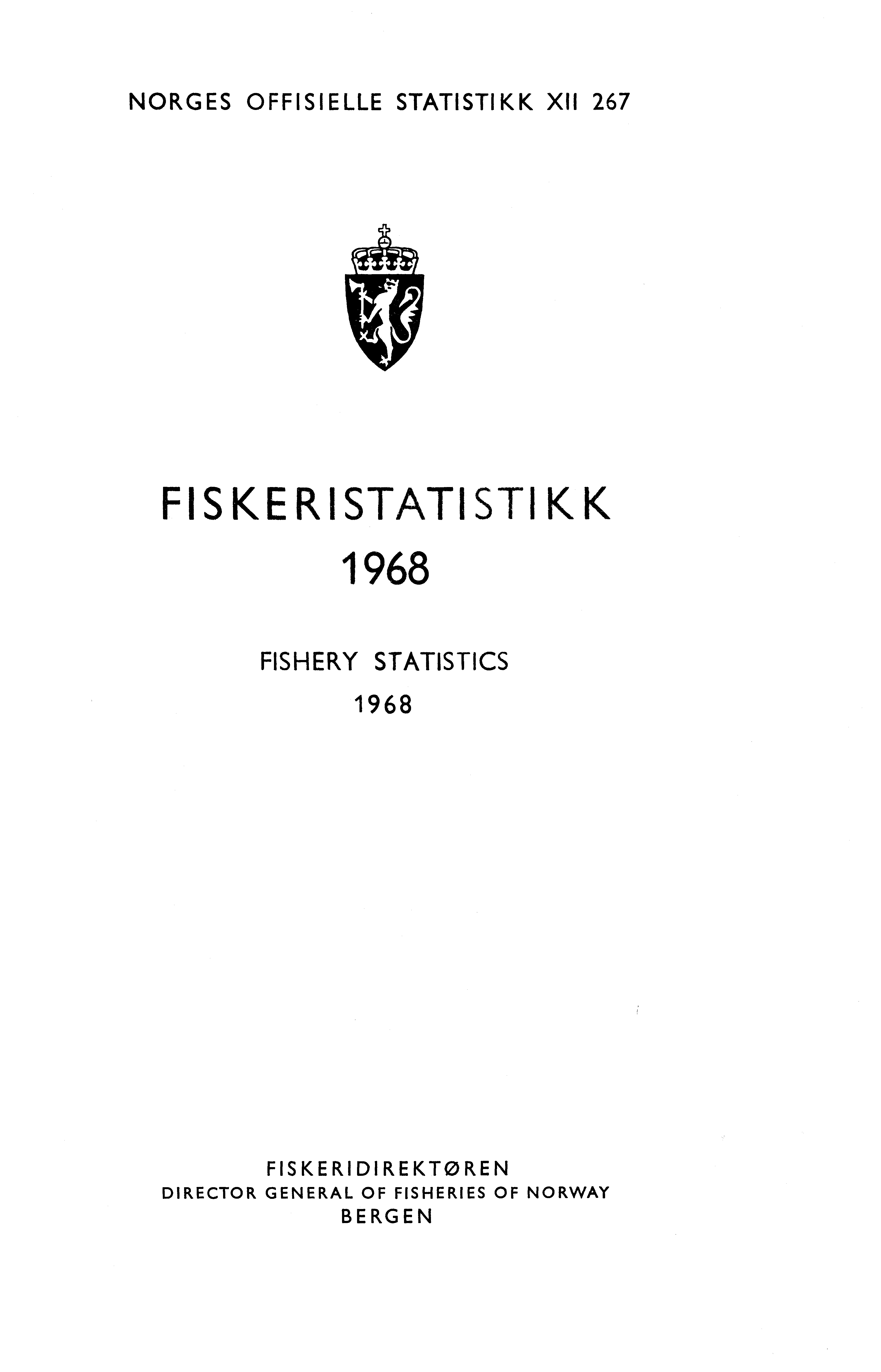 NORGES OFFISIELLE STATISTIKK XII 7 FISKERISTATISTIKK 98 FISHERY