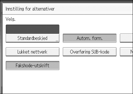 Andre sendingsfunksjoner Fakshode-utskrift 2 Når Fakshode er satt til på blir det lagrede navnet skrevet ut på mottakerens papir.