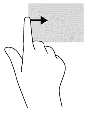 Sveip fingeren forsiktig fra venstre kant av styreputen for å veksle mellom nylig åpnede apper.