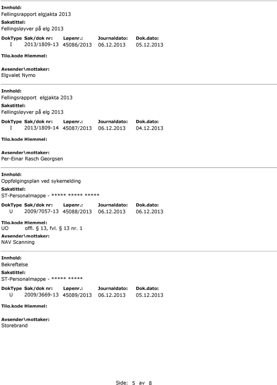 12.2013 Per-Einar Rasch Georgsen Oppfølgingsplan ved sykemelding O 2009/7057-13