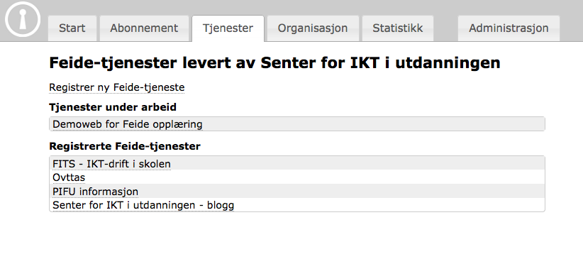 Klikk på Meld inn tjenesten og du er ferdig.