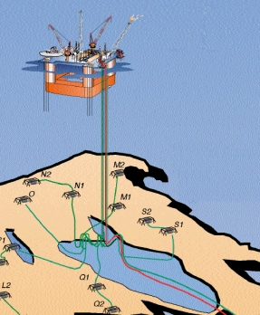 Kapittel 8 Analyse av investeringsutviklingen på kontinentalsokkelen 69 Figur 8.8 Skisse av Troll C Kilde: Norsk Hydro Tabell 8.