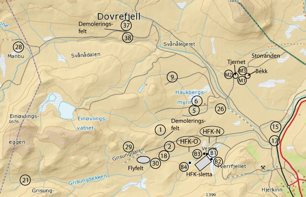 2. FORSVARSBYGGS OVERVÅKINGS- PROGRAM AV BEKKENE I HJERKINN SØF GJENNOMFØRT AV NIVA (S. ROGNERUD) 2.1.