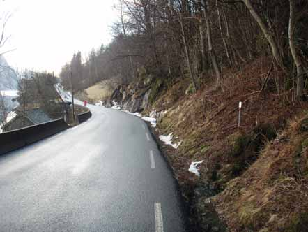 8 Figur 6 - Inngangen til tunnelalternativ B i aust er tenkt i dette området (biletet teke frå nordaust).