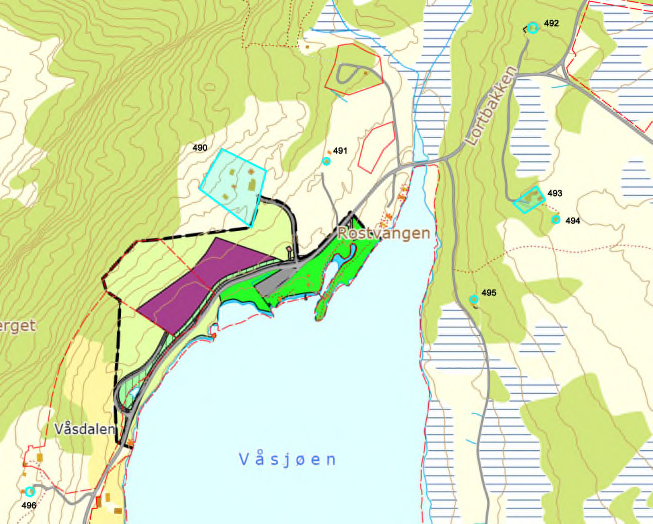 8 2.53 Område: Våsjøen nordre. Kartblad nr. 52 Konsekvensutredning: Konsekvensutredningene omfatter evt.