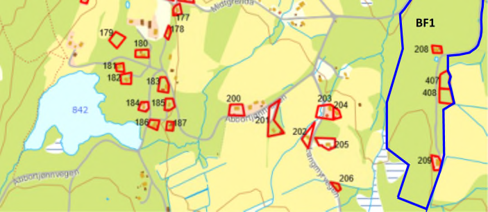 52 2.25 Område: Roåker Kartblad nr. 24 Konsekvensutredning: Konsekvensutredningene omfatter evt.