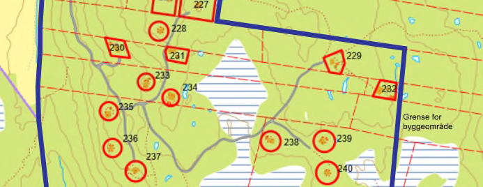 54 2.26 Område: Grønåsen nordre Kartblad nr. 25 Konsekvensutredning: Konsekvensutredningene omfatter evt.