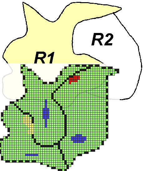 Fig a: Eksempel på planinnhold på vektorform 3.3.3 Metoder for planinnhold på raster eller vektorform a.