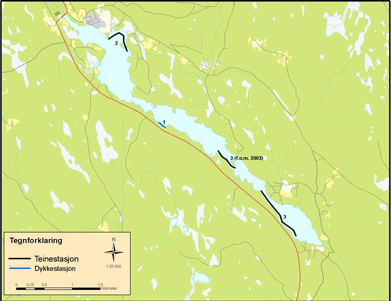 5.18 Harasjøen Fysiske, biologiske og kjemiske forhold Av fiskearter finnes ørret, abbor, gjedde, mort og vederbuk (VannInfo 5.0). I 1988 ble ph målt til 5,99, alkalitet til 72 µekv.