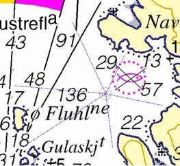 09/09 405 417. * Hordaland. Korsfjorden. Navøya. Havbruk. Forankring. a) Påfør havbruk i posisjon: 60 08.32' N, 05 06.67' E b) Påfør forankringer fra havbruket til følgende posisjoner: (1) 60 08.